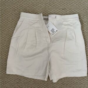 H&M light beige High Waist Women's linen blend Shorts